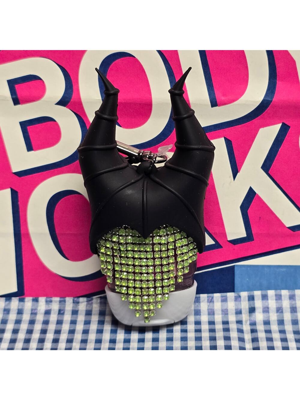 BBW Disney Maleficent Bling Glow In The Dark Pocketbac Holder Keychain